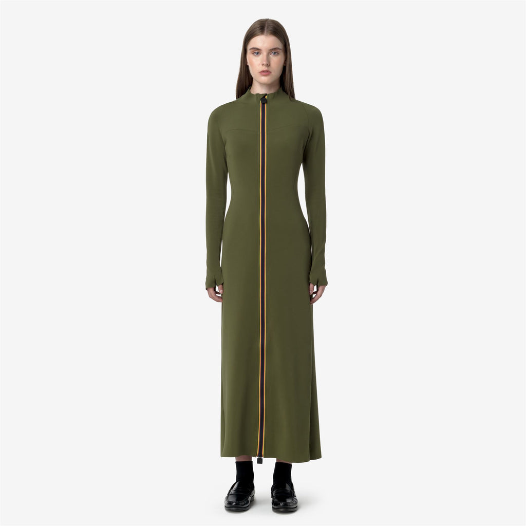 Dresses_WOMAN_SHASY SCUBA_Long_Green Winter - Commercial 4