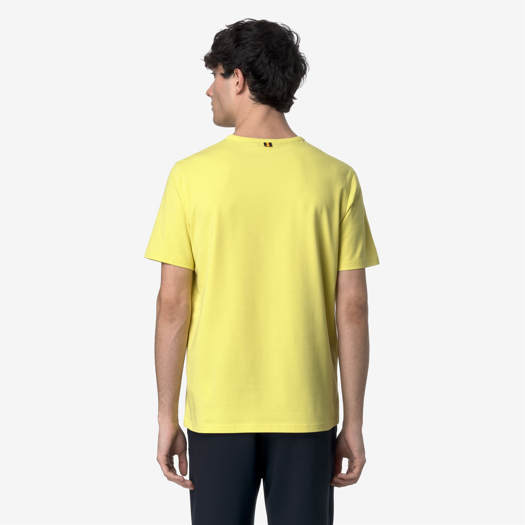 T-shirt da uomo in cotone elasticizzato leggero, verde main