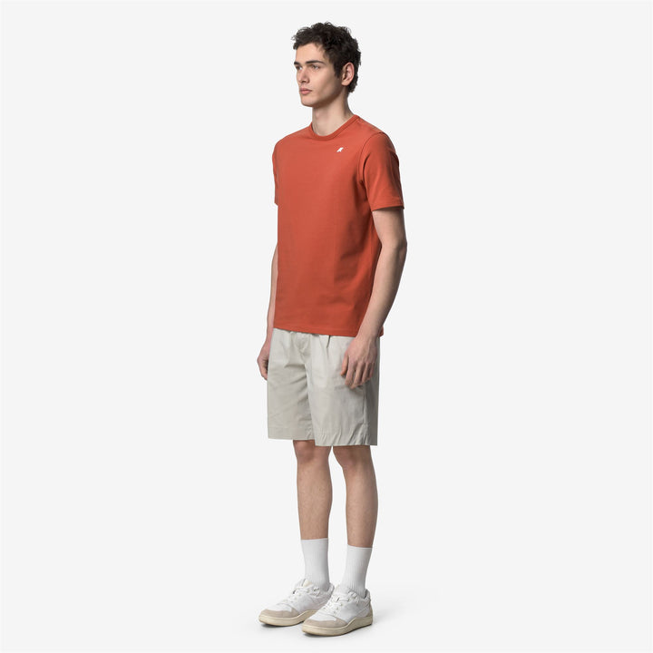 ADAME LIGHT STRETCH JERSEY - T-ShirtsTop - T-Shirt - Man - ORANGE BROWNISH 4