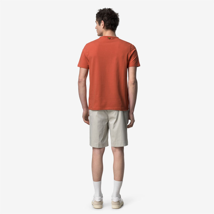 ADAME LIGHT STRETCH JERSEY - T-ShirtsTop - T-Shirt - Man - ORANGE BROWNISH 5