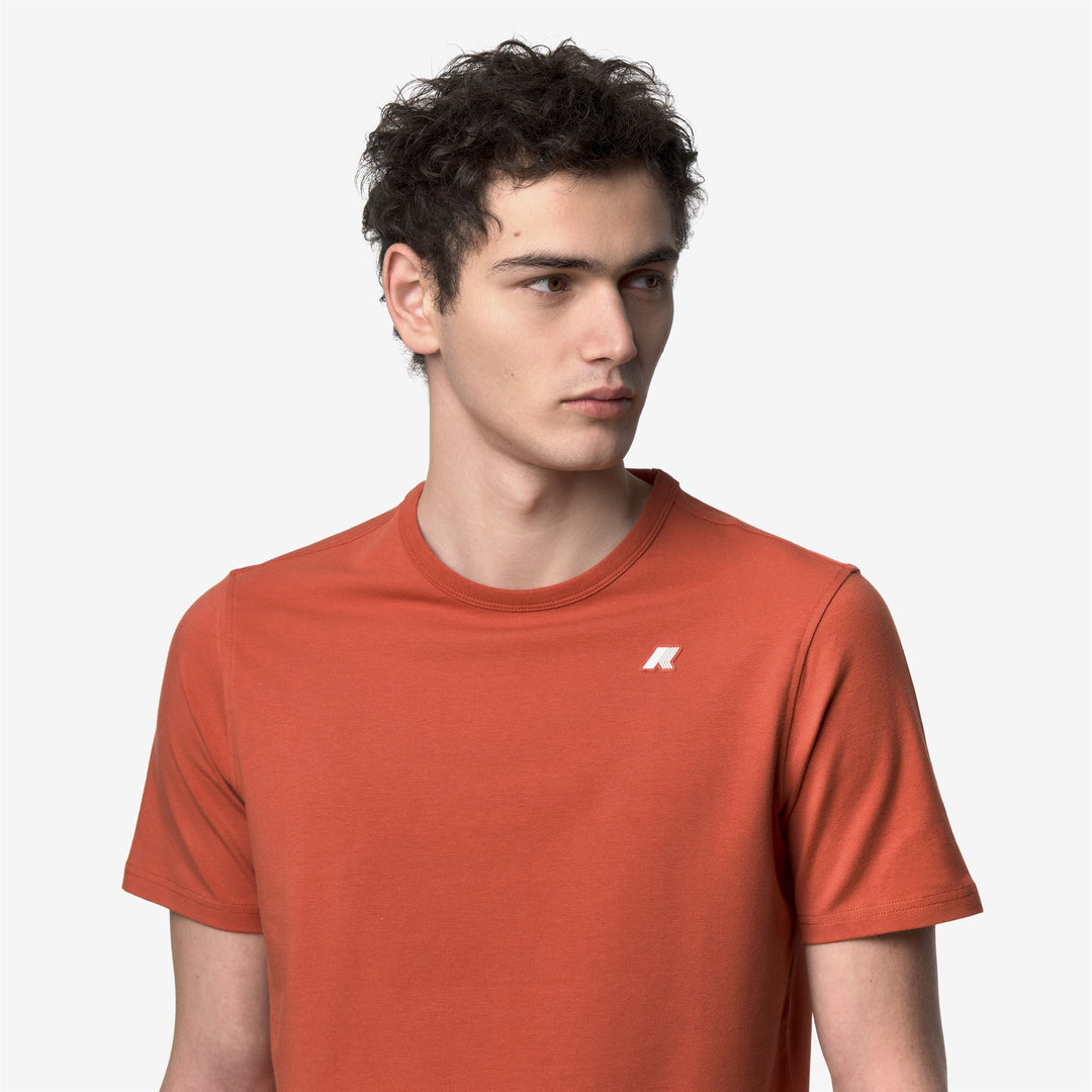 ADAME LIGHT STRETCH JERSEY - T-ShirtsTop - T-Shirt - Man - ORANGE BROWNISH main