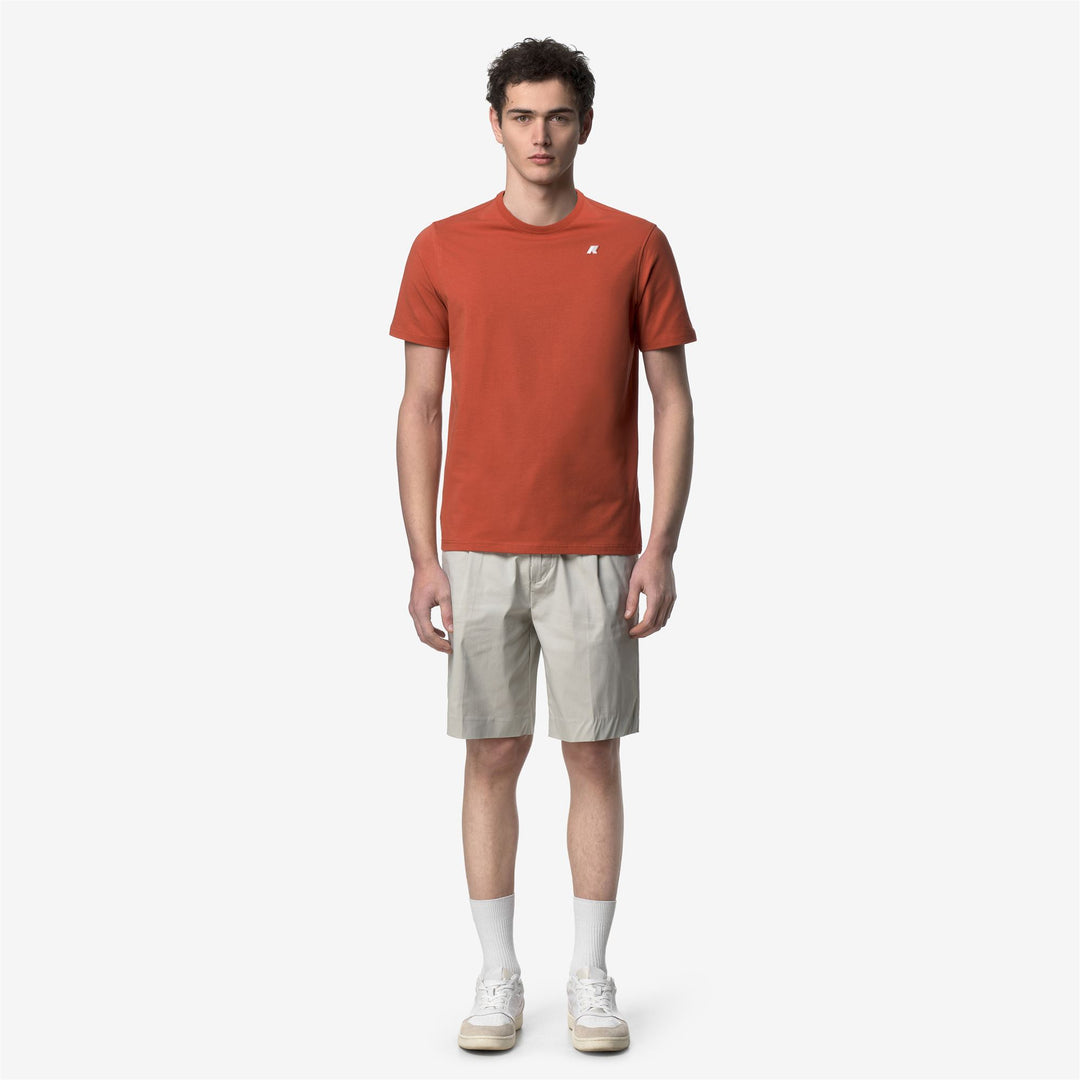 ADAME LIGHT STRETCH JERSEY - T-ShirtsTop - T-Shirt - Man - ORANGE BROWNISH main
