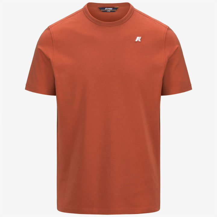 ADAME LIGHT STRETCH JERSEY - T-ShirtsTop - T-Shirt - Man - ORANGE BROWNISH 1