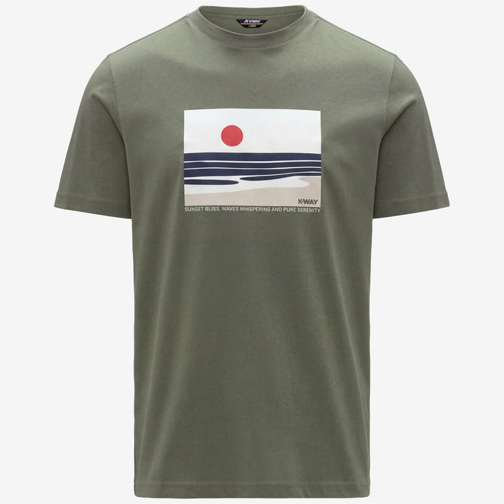 ODOM JERSEY SUNSET - T-ShirtsTop - T-Shirt - Uomo - GREEN LICHEN 1
