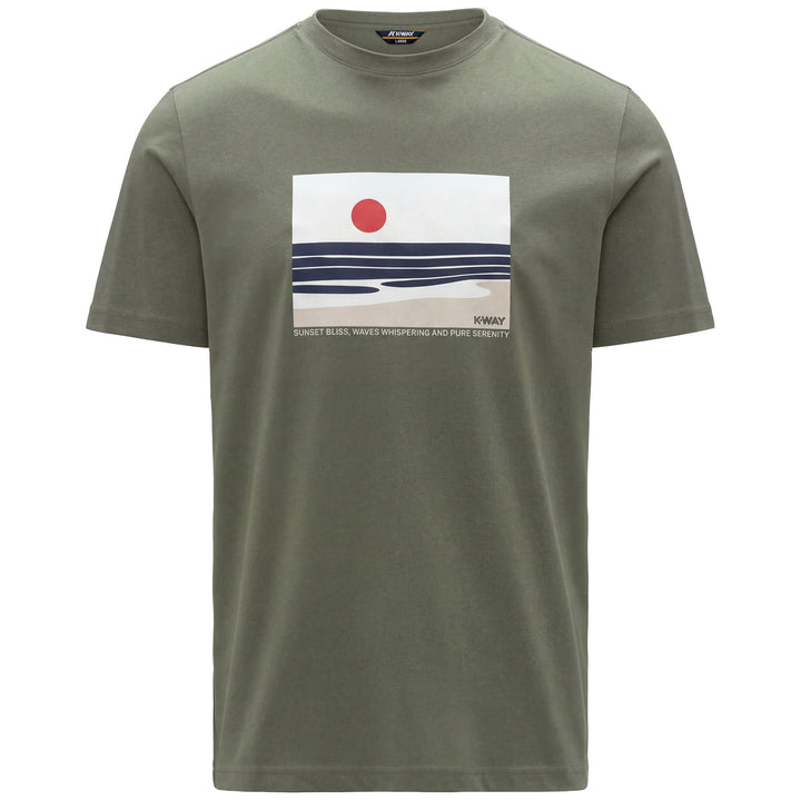 ODOM JERSEY SUNSET - T-ShirtsTop - T-Shirt - Uomo - GREEN LICHEN 1