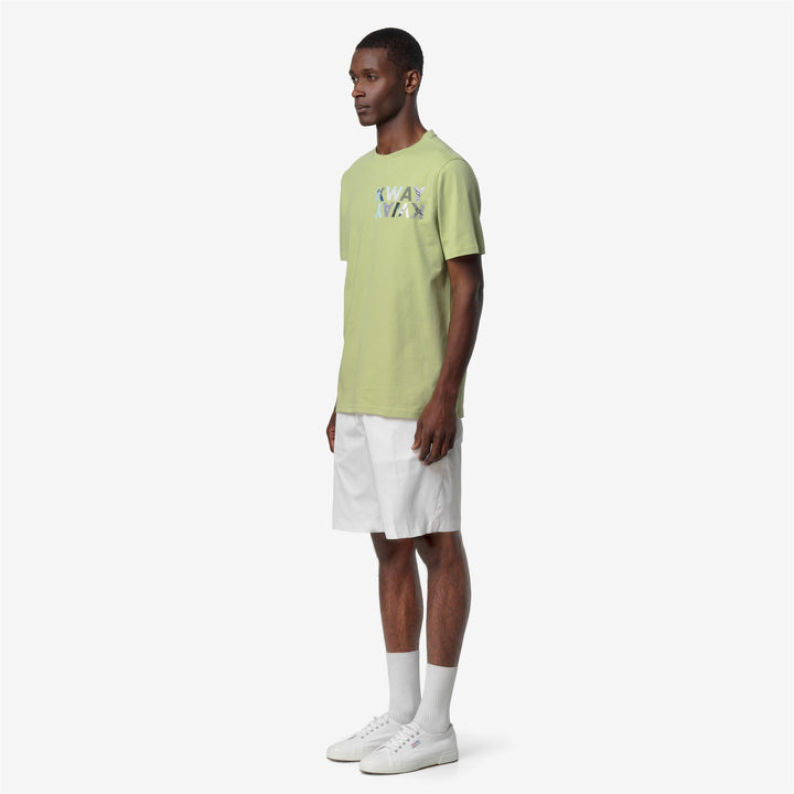 ODOM SLIM JERSEY KWAY LETTERING - T-ShirtsTop - T-Shirt - Man - GREEN DK LIME 5