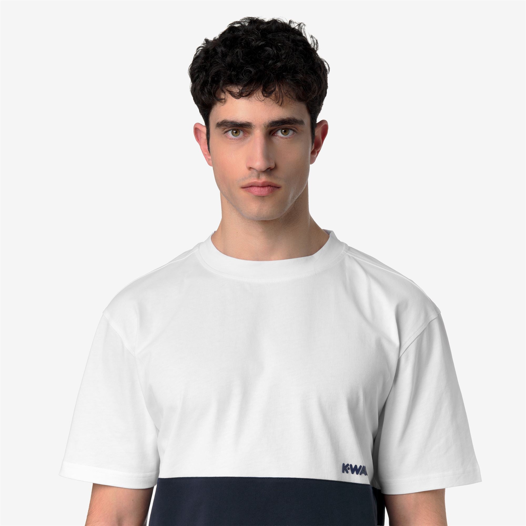T-Shirts & Top_Man_SOLO JERSEY COLORBLOCK_T-Shirt_Blue Depth - White - Commercial 7
