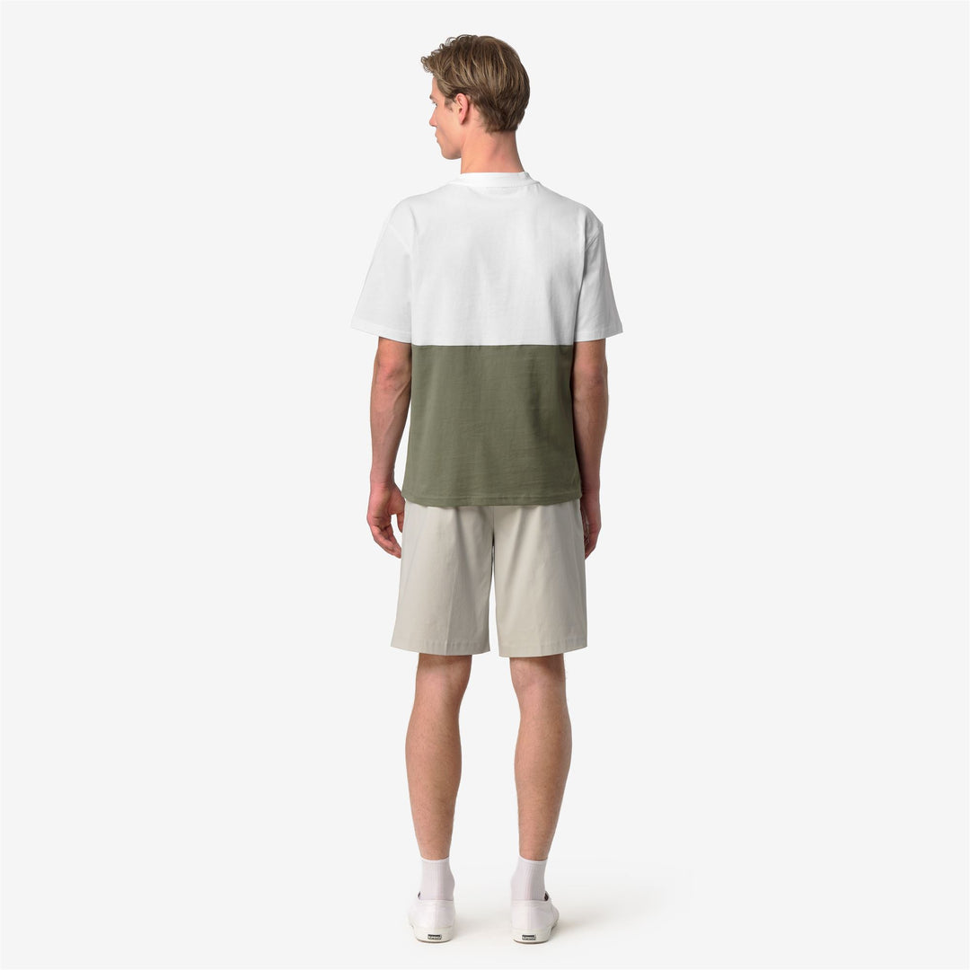 SOLO JERSEY COLORBLOCK - T-ShirtsTop - T-Shirt - Man - GREEN LICHEN-WHITE main