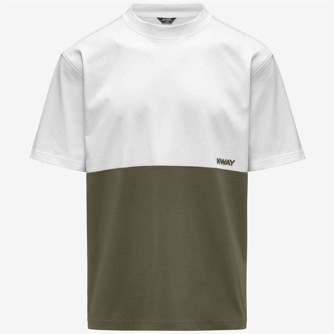 SOLO JERSEY COLORBLOCK - T-ShirtsTop - T-Shirt - Man - GREEN LICHEN-WHITE main