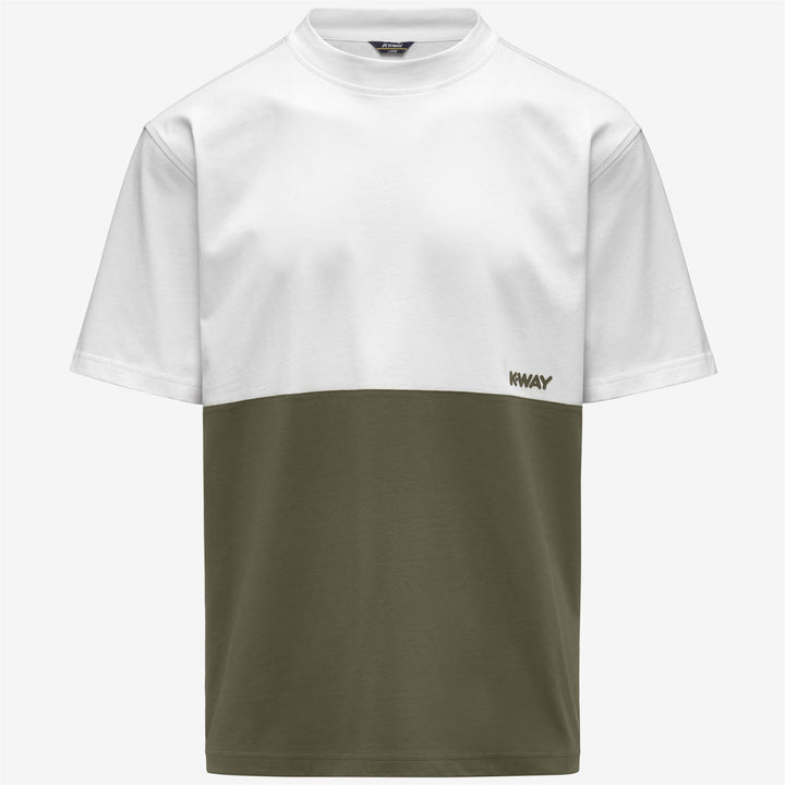 SOLO JERSEY COLORBLOCK - T-ShirtsTop - T-Shirt - Man - GREEN LICHEN-WHITE 1