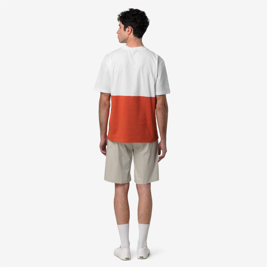 T-Shirts & Top_Man_SOLO JERSEY COLORBLOCK_T-Shirt_Orange Brownish - White - Commercial 6