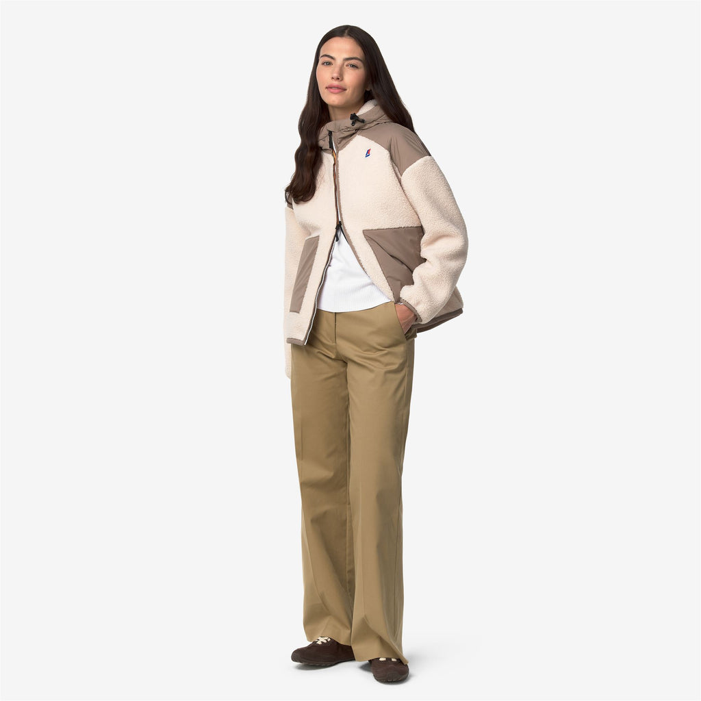 Fleece_WOMAN_ANGELIQUE 4.0 ORSETTO_Hoodie Full Zip_Beige Taupe-Ecru - Commercial 7