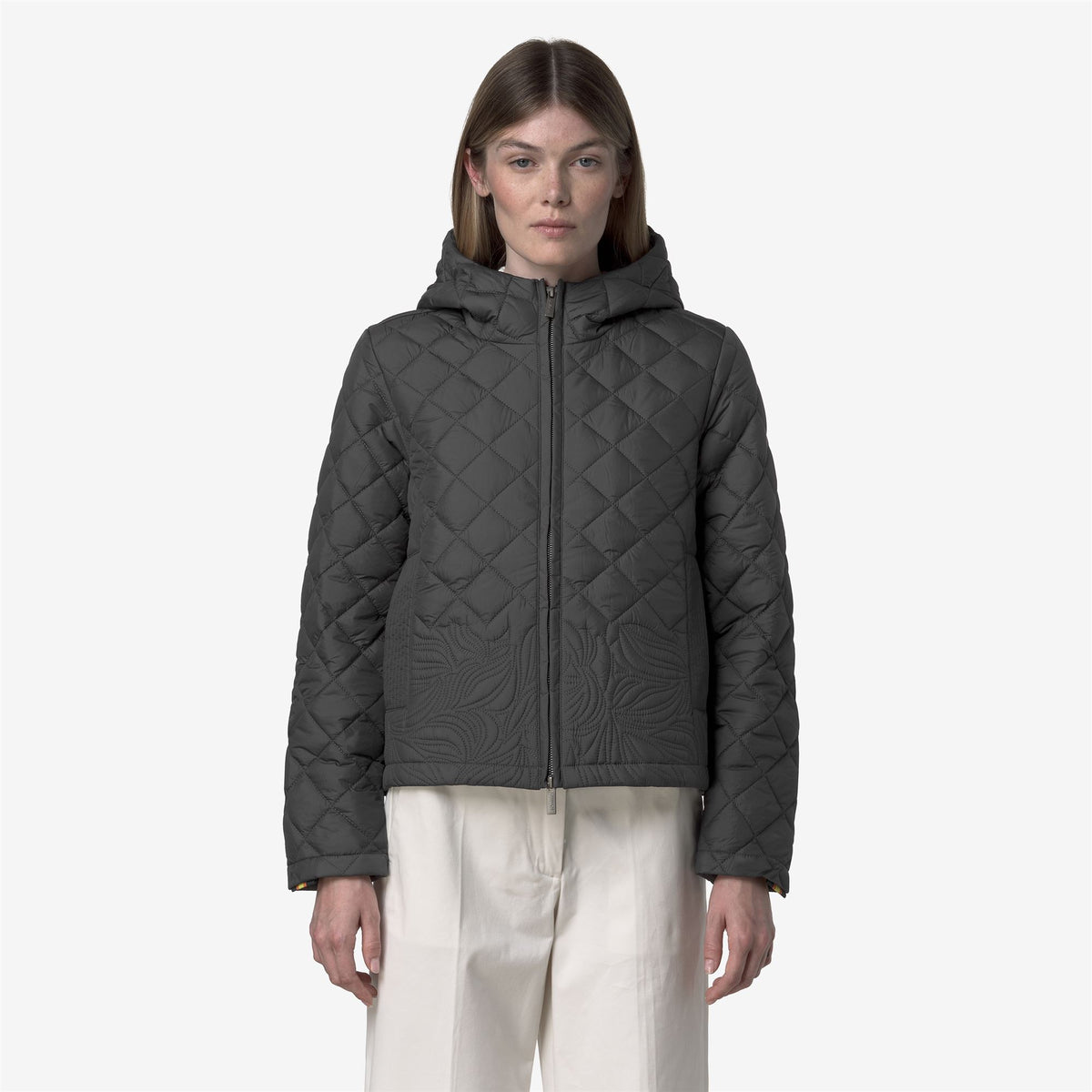Jackets_WOMAN_ADELY PREMIUM WARM_Short_Grey Shadow Dark - Grey Shadow Dk - Commercial 4