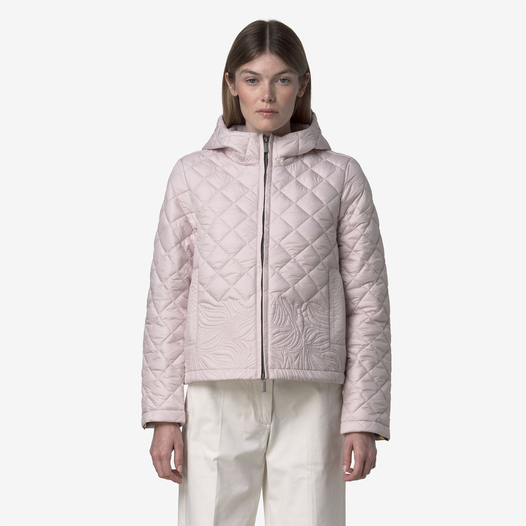 Chaqueta corta elegante de mujer gris con bordado floral main