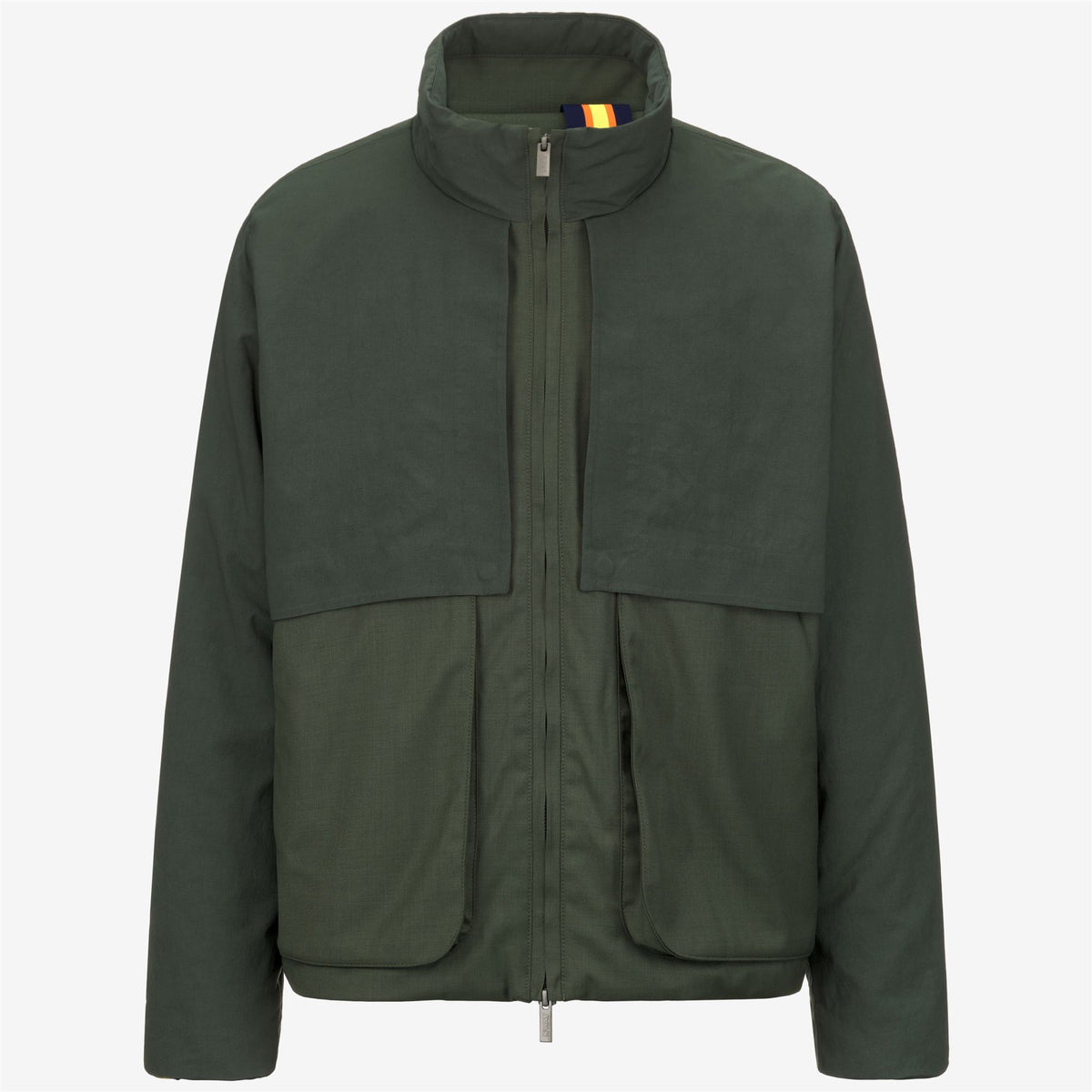 Jackets_MAN_ANTHEO WOOL NYLON MIX_Short_Green Blackish Combo - GREEN BLACKISH - Commercial 1