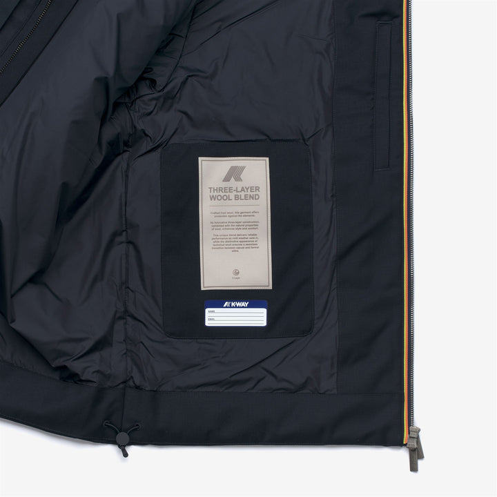 Blue Men's Short Wool-Nylon Jacket for Transitional Weather 2