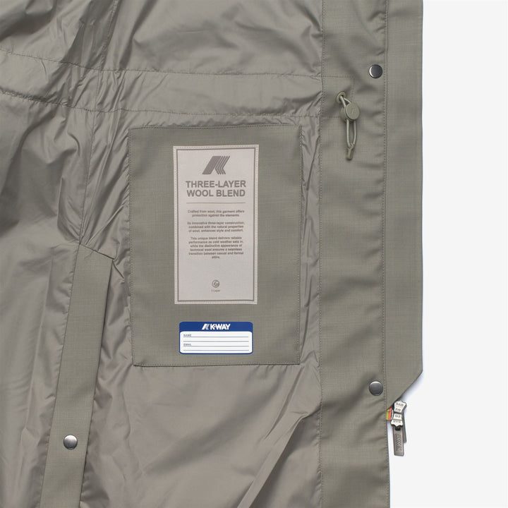 Giacca ibrida lunga in lana e nylon da donna Green Oak 2