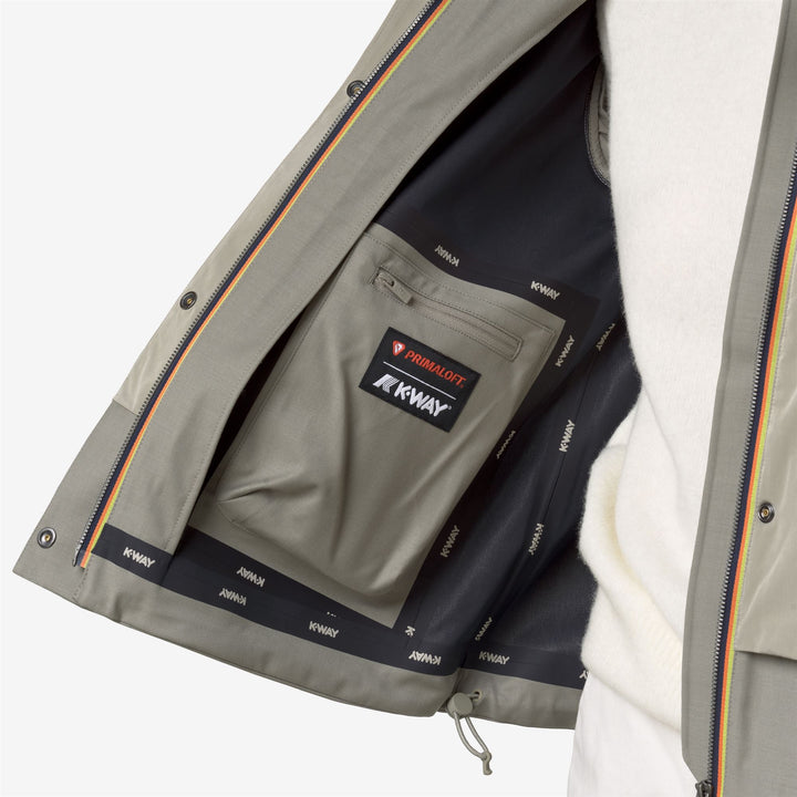 Green Women's Short Hybrid Jacket with Wool Nylon Mix 3