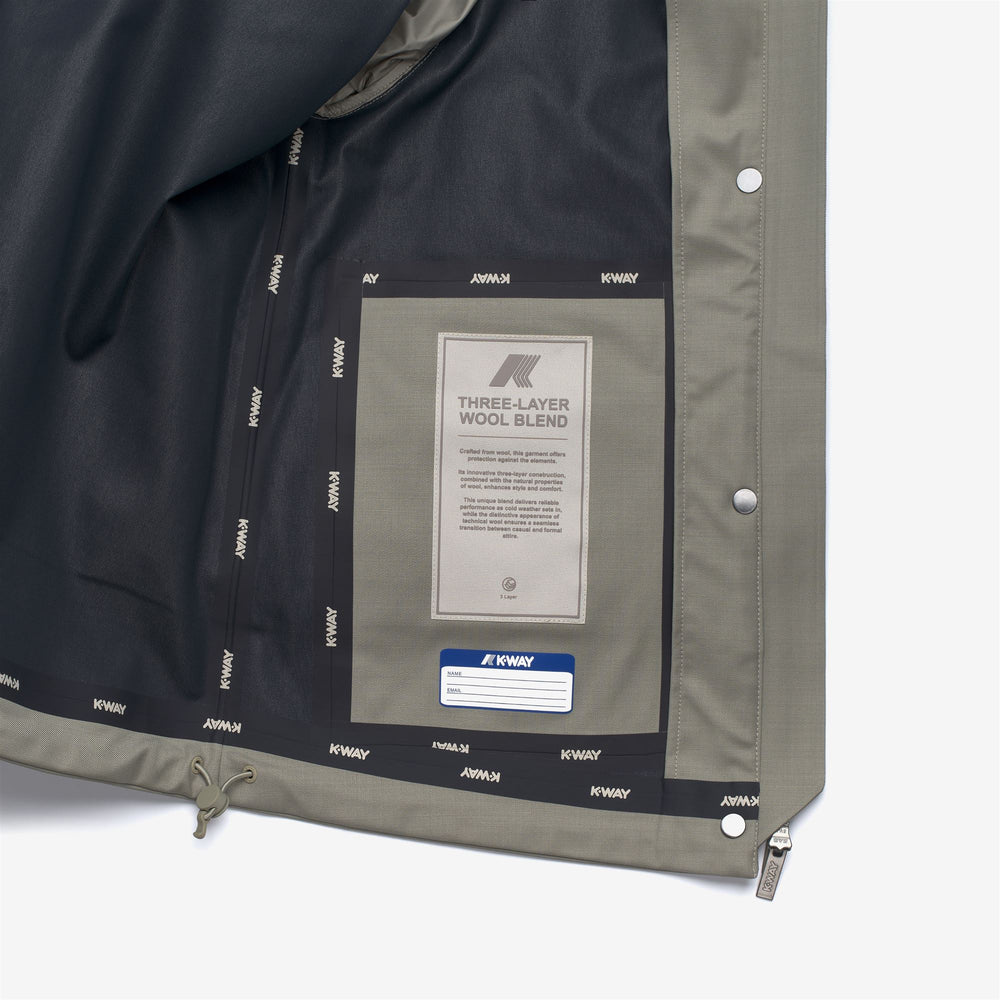 Green Women's Short Hybrid Jacket with Wool Nylon Mix 02