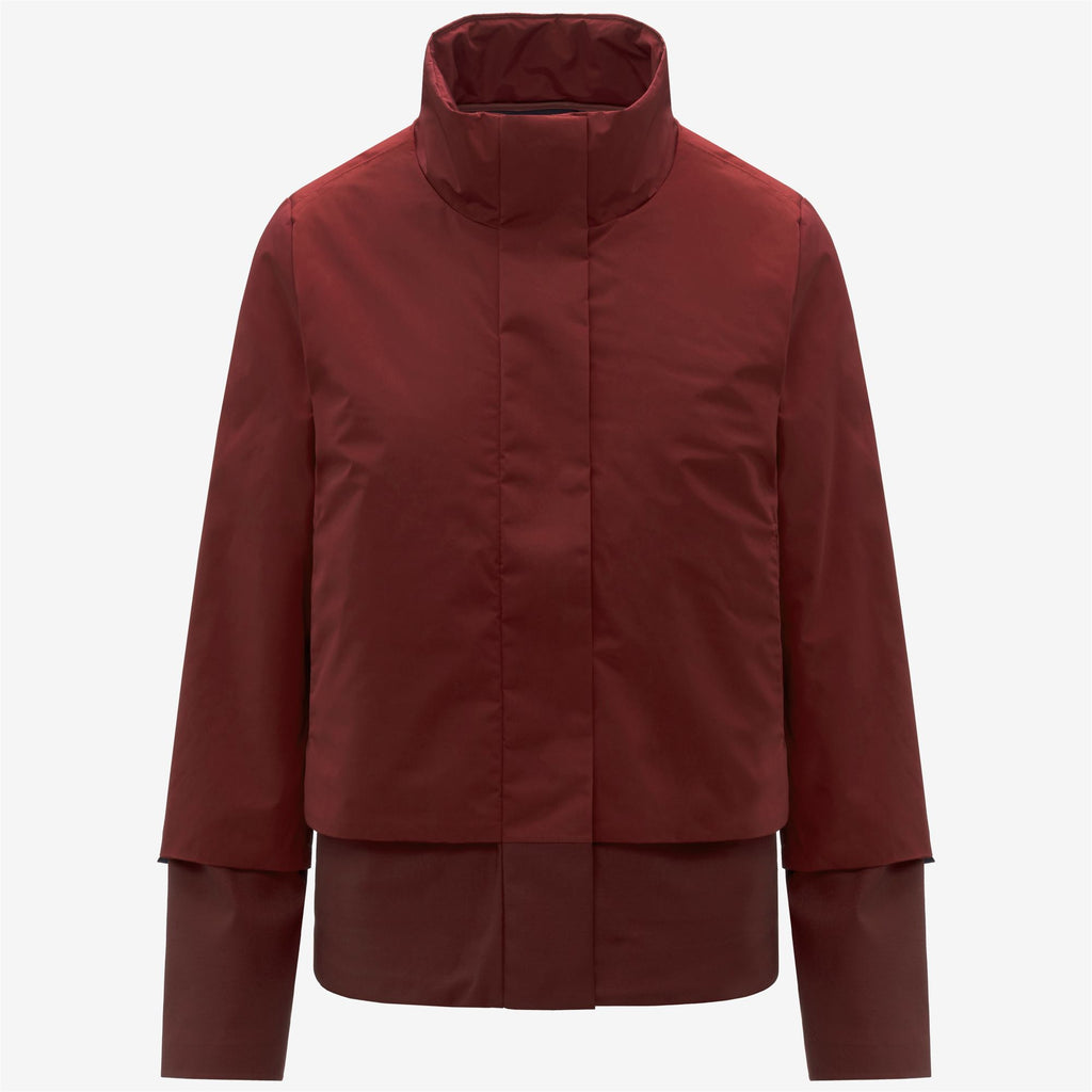 Jackets_WOMAN_ISAN WOOL NYLON MIX_Short_Red Syrah Combo - Red Syrah - Commercial 1