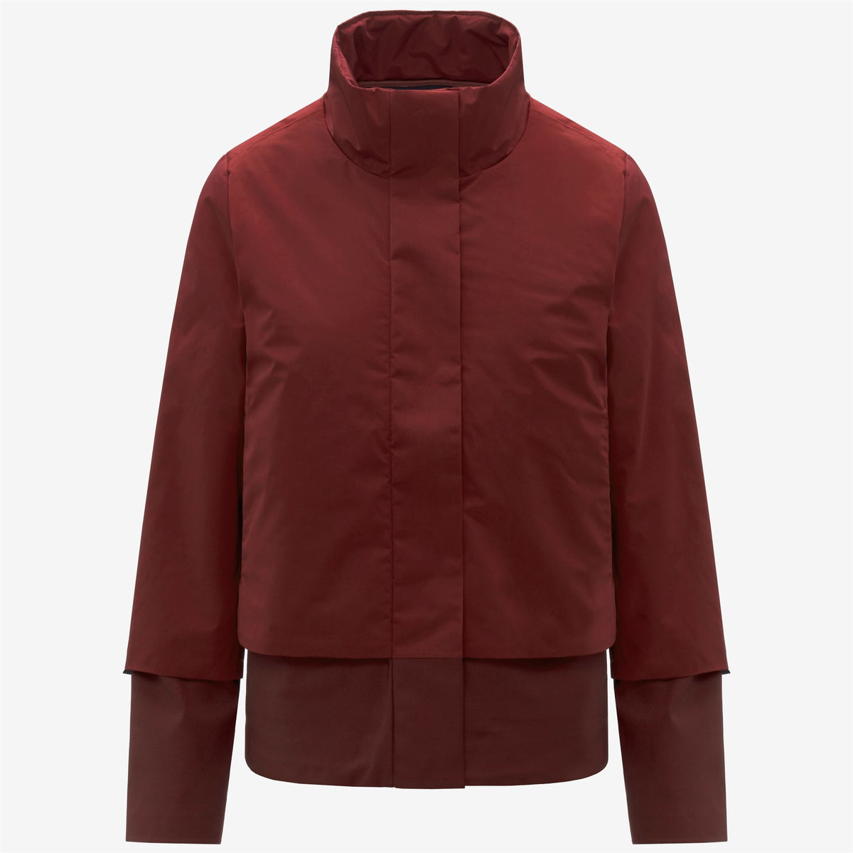 Jackets_WOMAN_ISAN WOOL NYLON MIX_Short_Red Syrah Combo - Red Syrah - Commercial 1