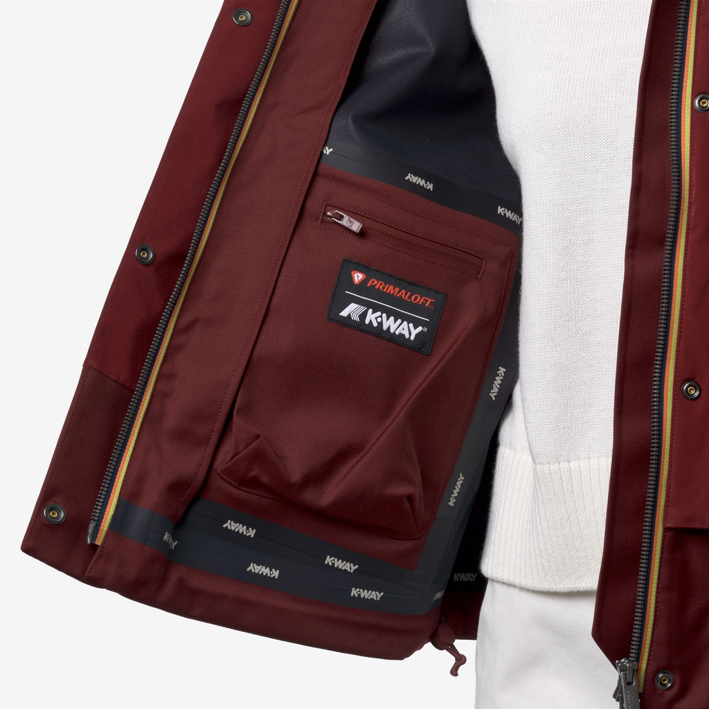 Jackets_WOMAN_ISAN WOOL NYLON MIX_Short_Red Syrah Combo - Red Syrah - Commercial 7