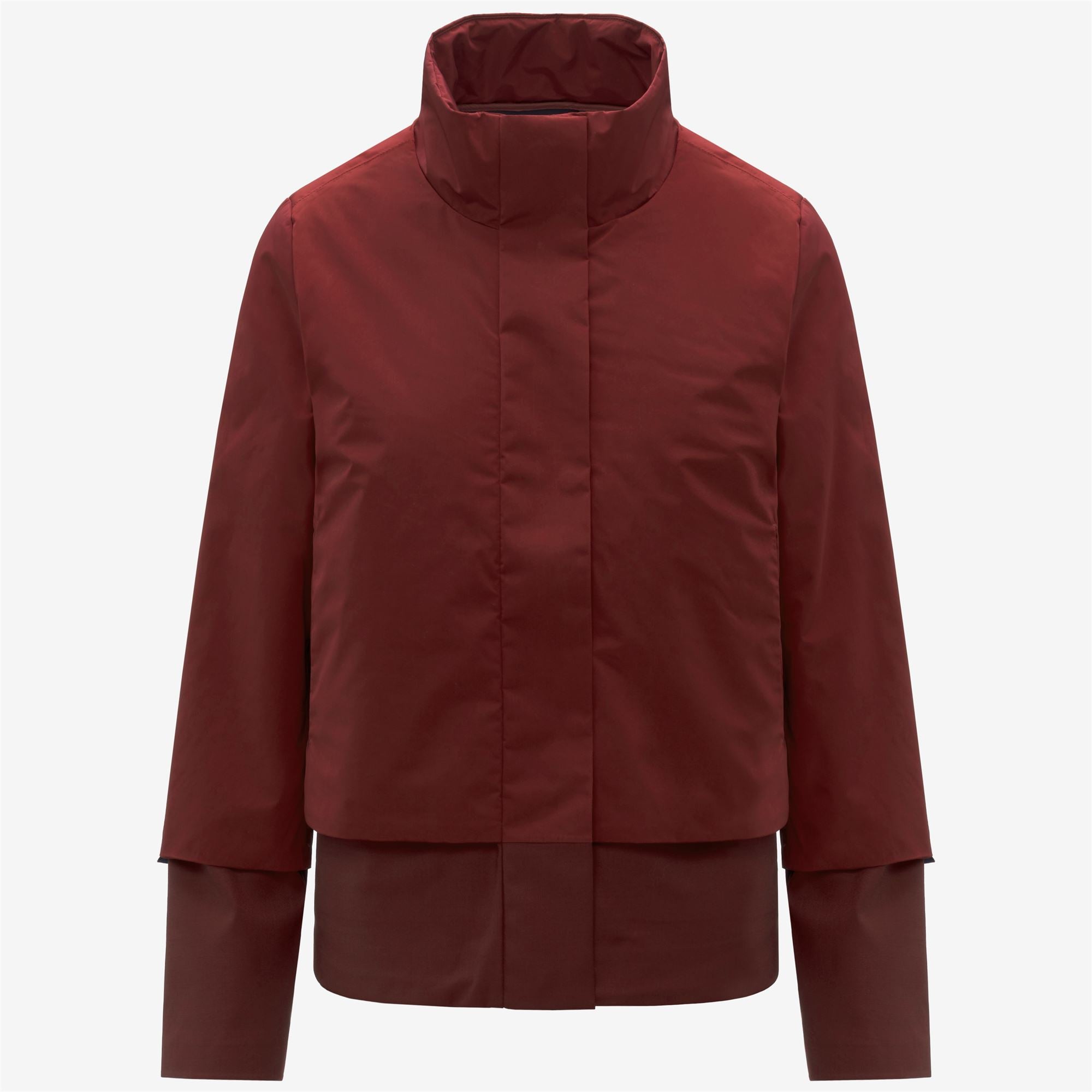 Jackets_WOMAN_ISAN WOOL NYLON MIX_Short_Red Syrah Combo - Red Syrah - Commercial 1