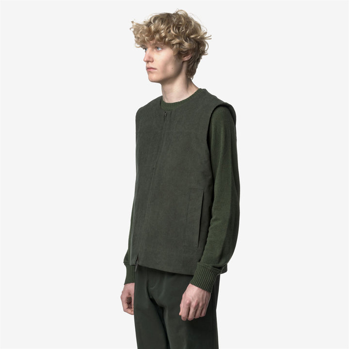 Chaleco de pana verde para hombre con acolchado PrimaLoft 5