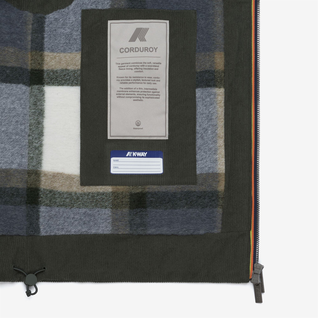 Chaleco de pana verde para hombre con acolchado PrimaLoft main