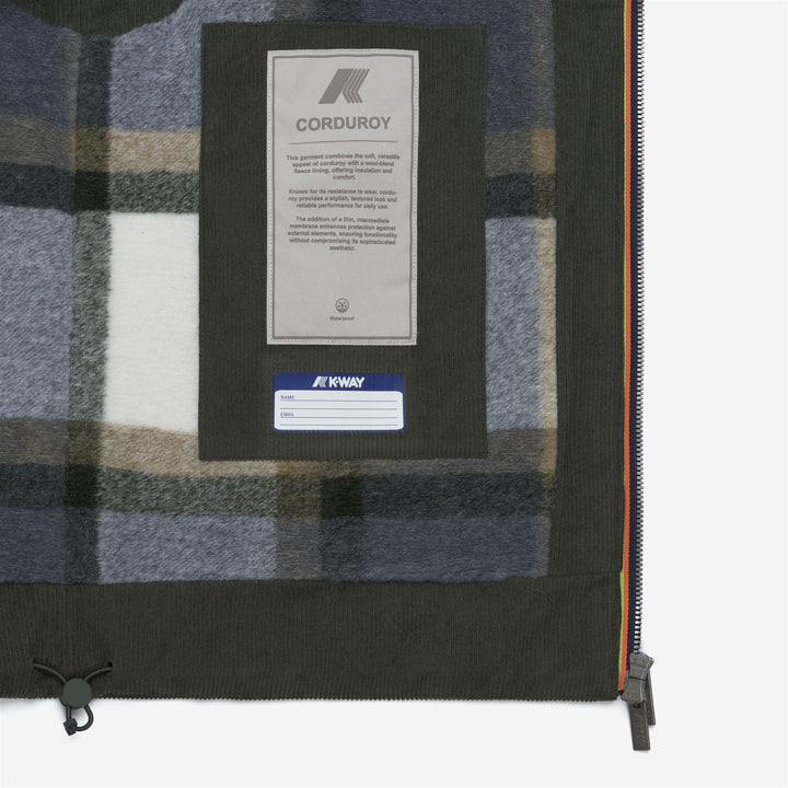 Chaleco de pana verde para hombre con acolchado PrimaLoft 2