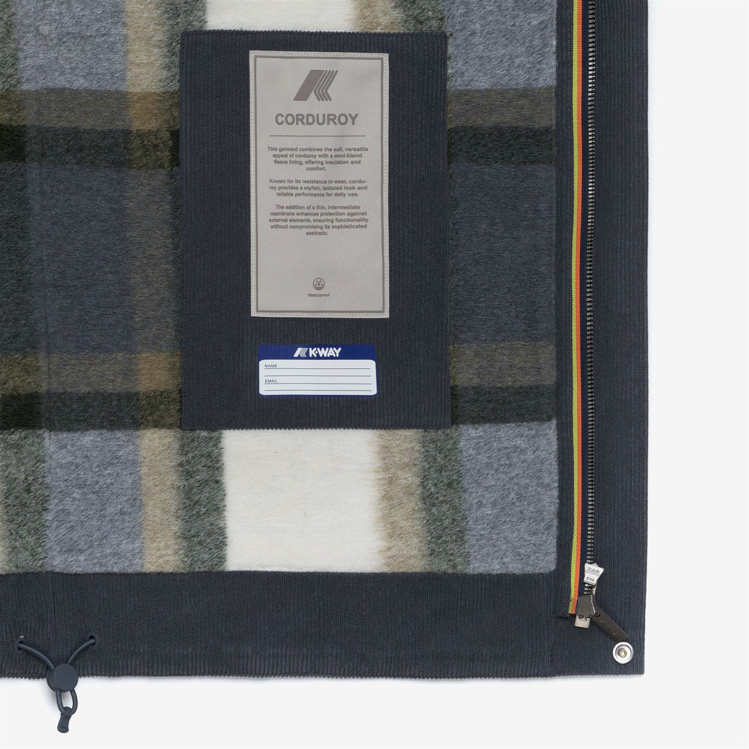 Giacca da uomo in velluto a coste blu con imbottitura PrimaLoft main