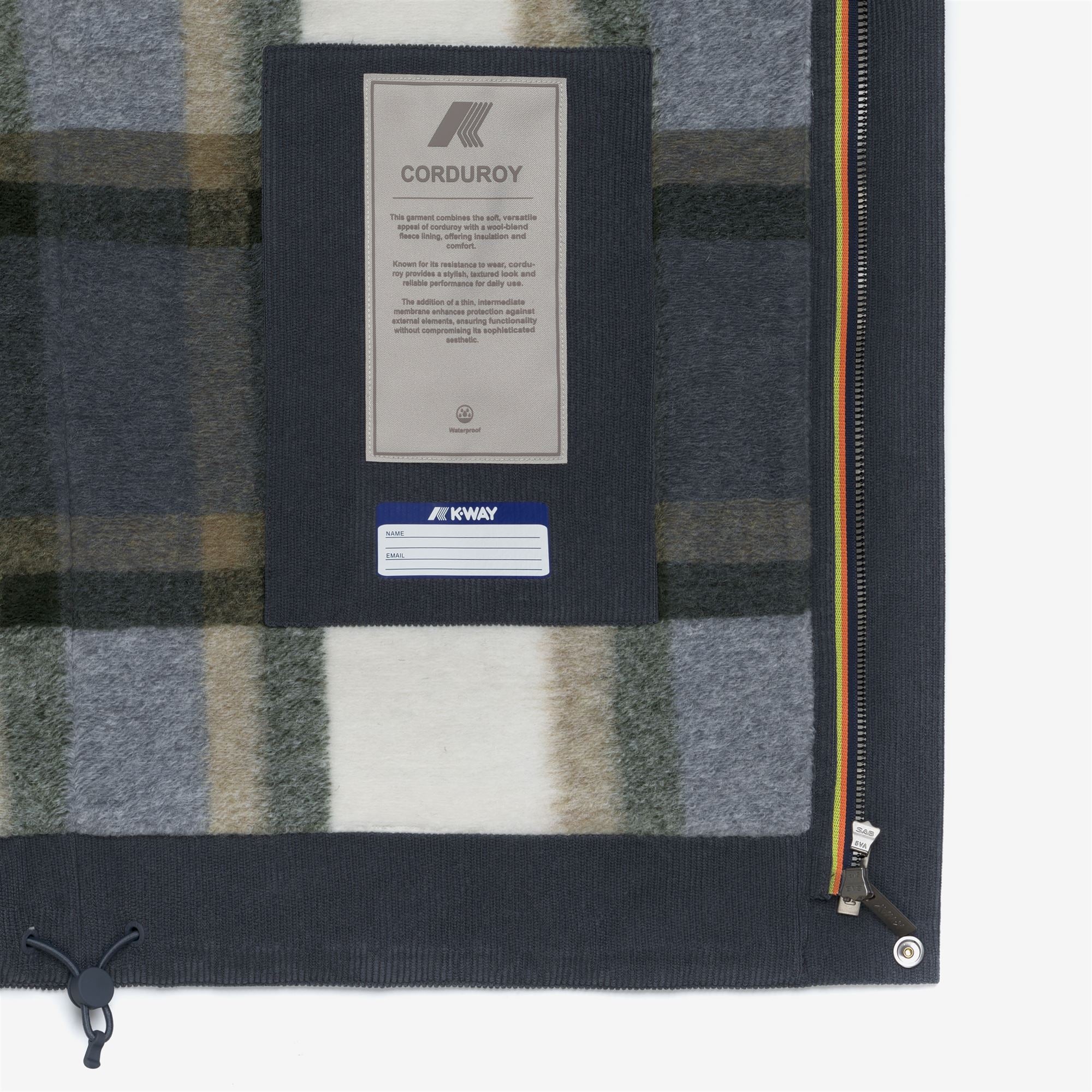 Jackets_MAN_SHARY CORDUROY_Short_Blue  - Tartan Combo - Commercial 2