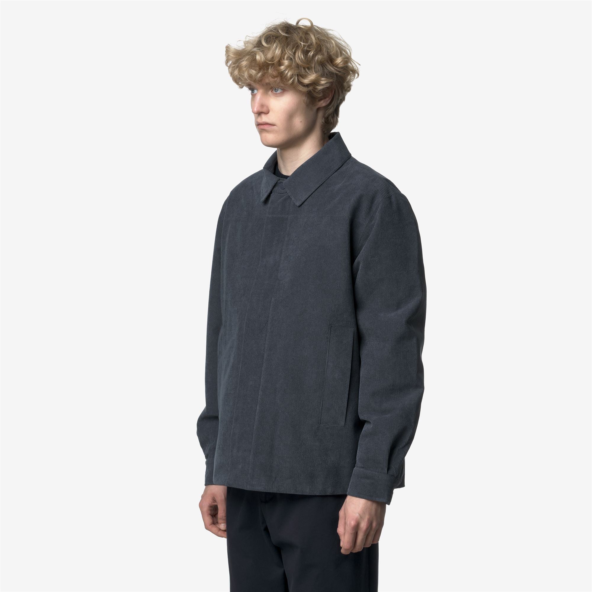 Jackets_MAN_SHARY CORDUROY_Short_Blue  - Tartan Combo - Commercial 5