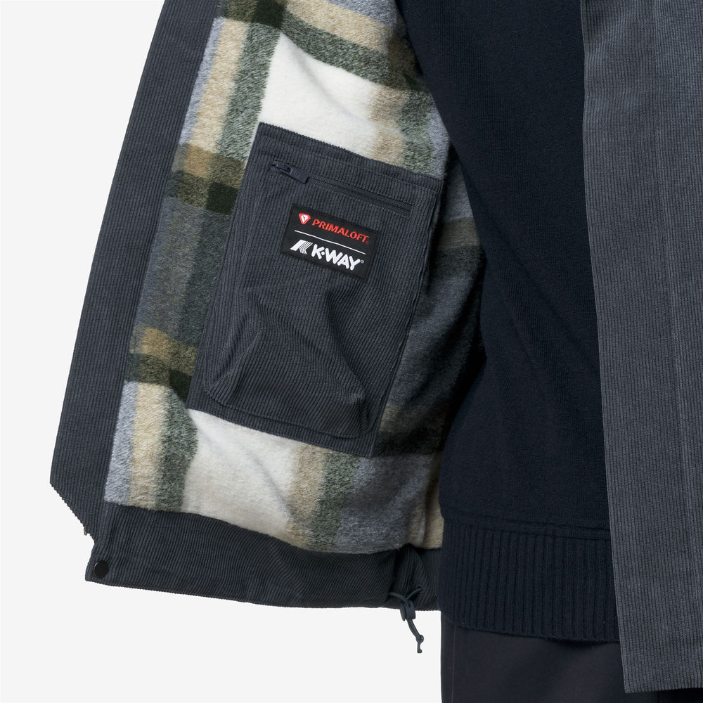 Blue Men's Corduroy Overshirt Jacket with PrimaLoft Padding 02