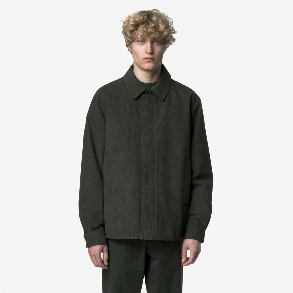 Jackets_MAN_SHARY CORDUROY_Short_Green Blackish - TARTAN Combo - GREEN BLACKISH - Commercial 4