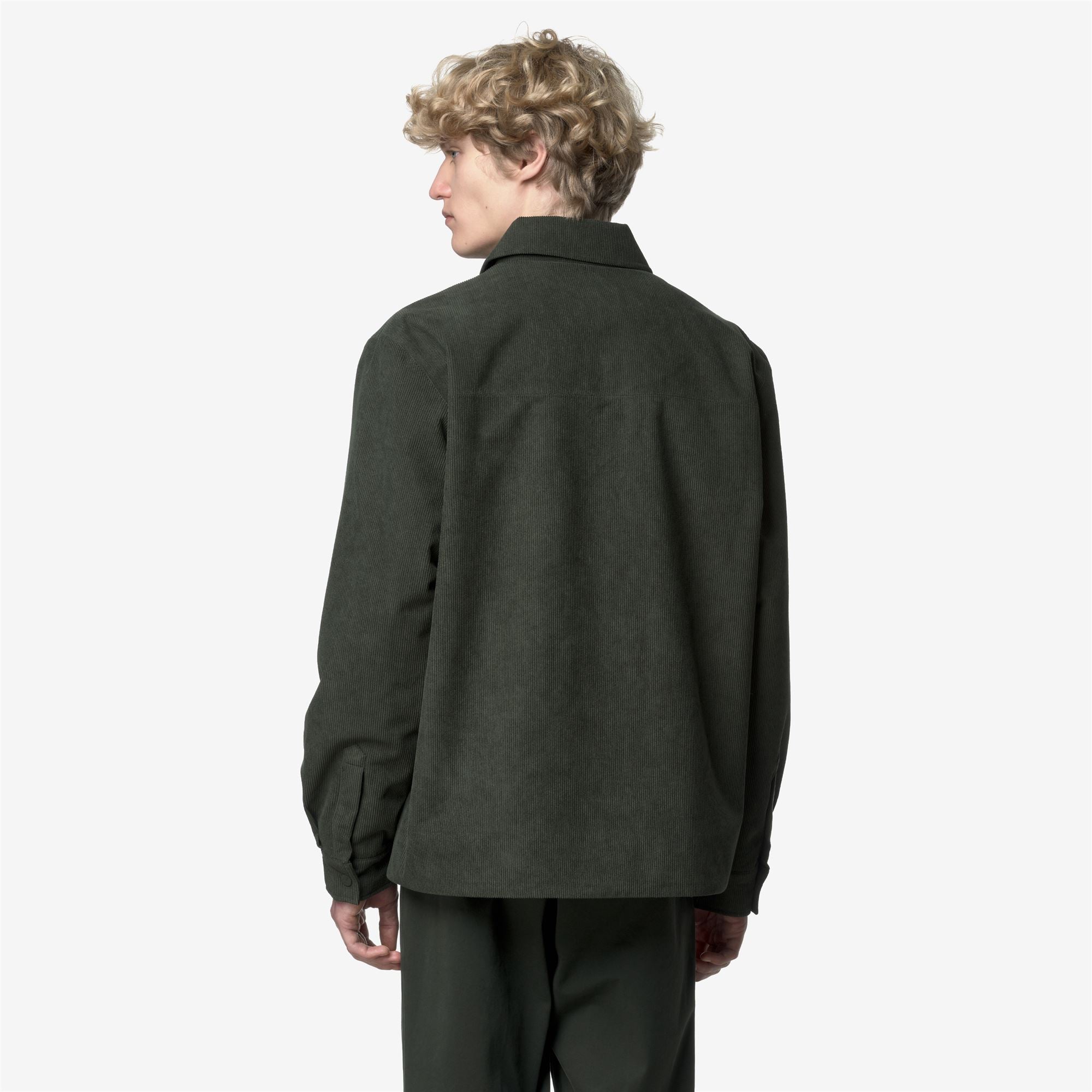Jackets_MAN_SHARY CORDUROY_Short_Green Blackish - TARTAN Combo - GREEN BLACKISH - Commercial 6