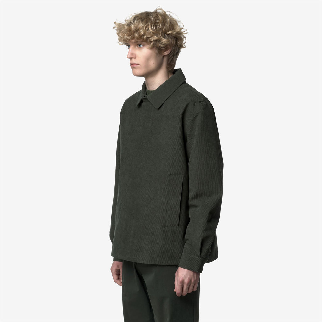Jackets_MAN_SHARY CORDUROY_Short_Green Blackish - TARTAN Combo - GREEN BLACKISH - Commercial 5
