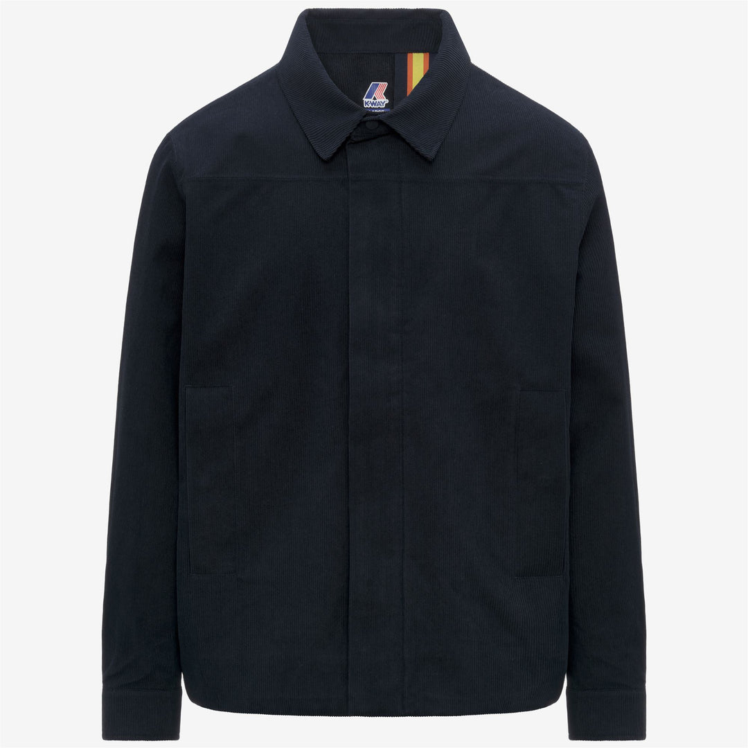 Blue Men's Corduroy Overshirt Jacket with PrimaLoft Padding 01