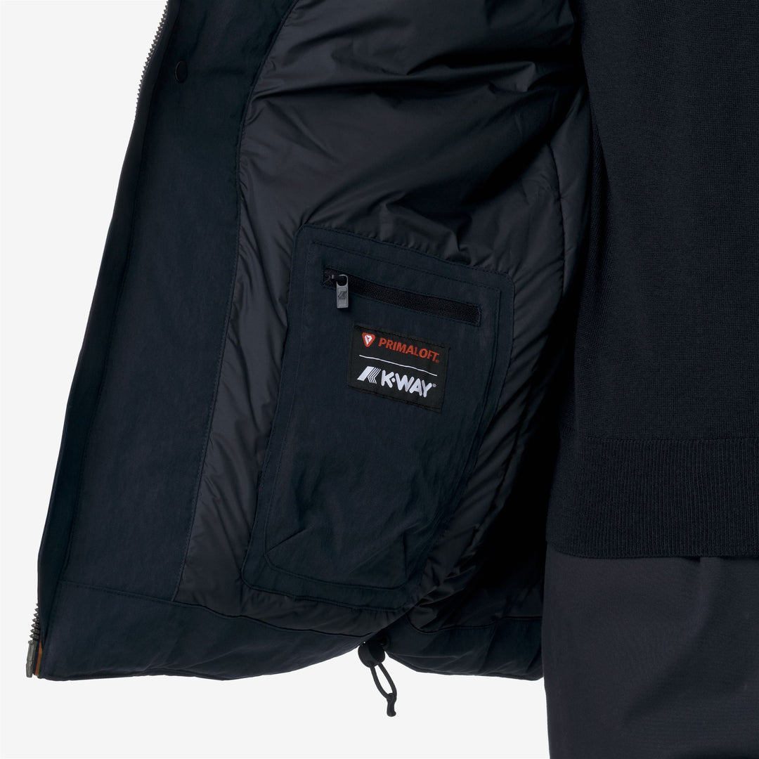 Blue Men's Mid Jacket with Faux Fur Lining and PrimaLoft Padding main