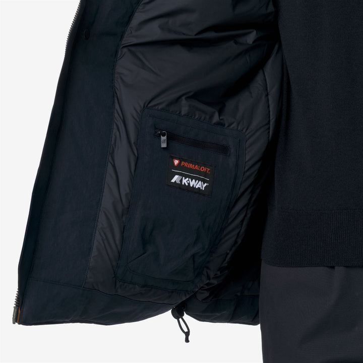 Blue Men's Mid Jacket with Faux Fur Lining and PrimaLoft Padding 3