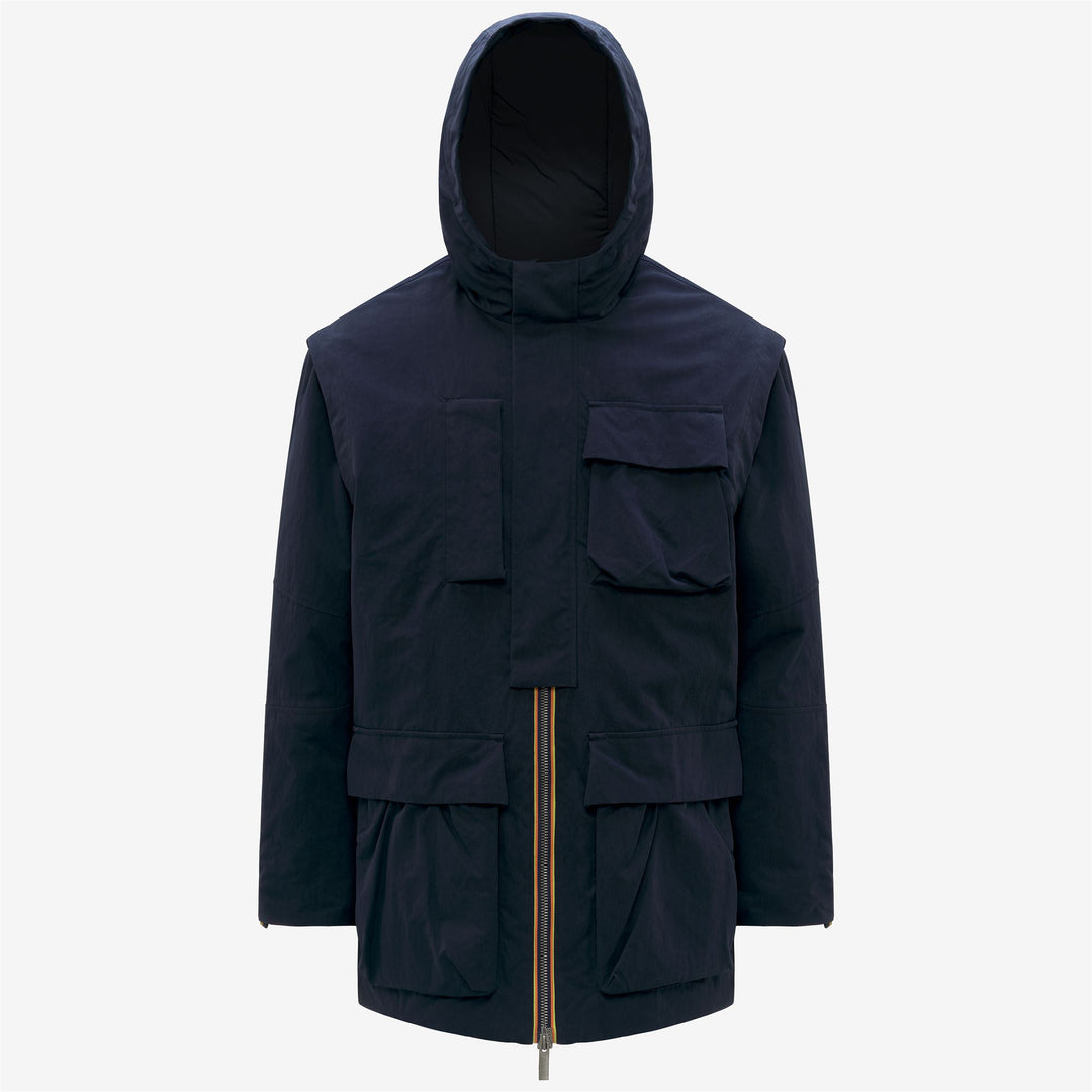 Blue Men's Mid Jacket with Faux Fur Lining and PrimaLoft Padding 01