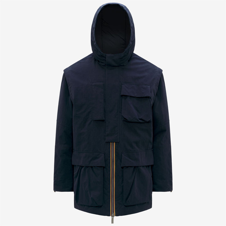 Blue Men's Mid Jacket with Faux Fur Lining and PrimaLoft Padding 1