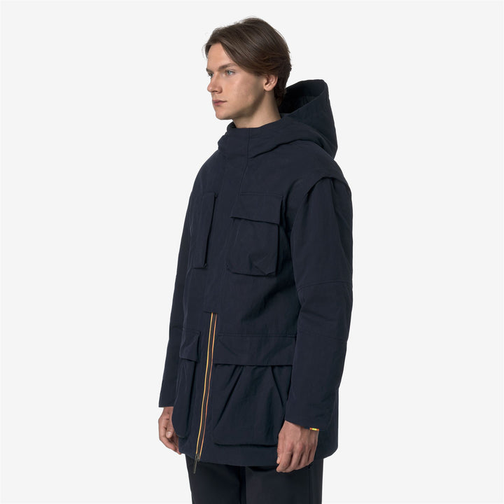 Blue Men's Mid Jacket with Faux Fur Lining and PrimaLoft Padding 5