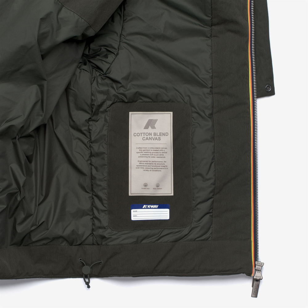 Green Men's Urban Short Jacket with Faux Fur Lining 02