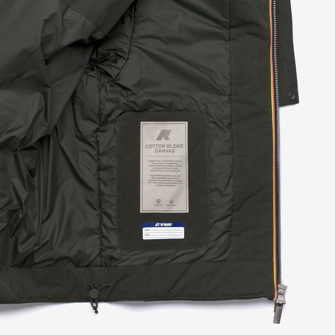 Green Men's Urban Short Jacket with Faux Fur Lining main