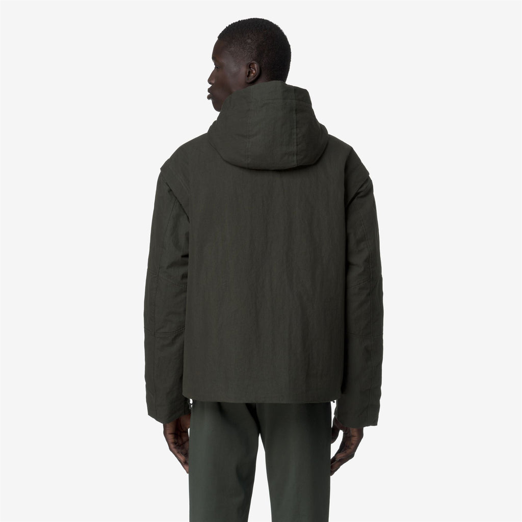 Jackets_MAN_GUILLERMO COTTON FEEL_Short_Green Blackish Combo - GREEN BLACKISH - Commercial 6
