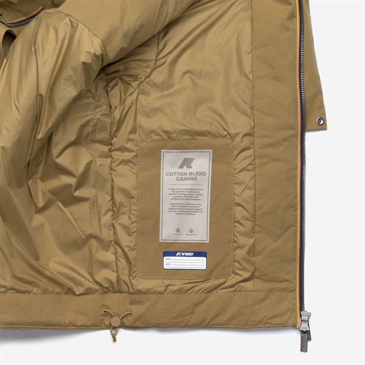 Beige Men's Short Cotton Parka with PrimaLoft Padding 2