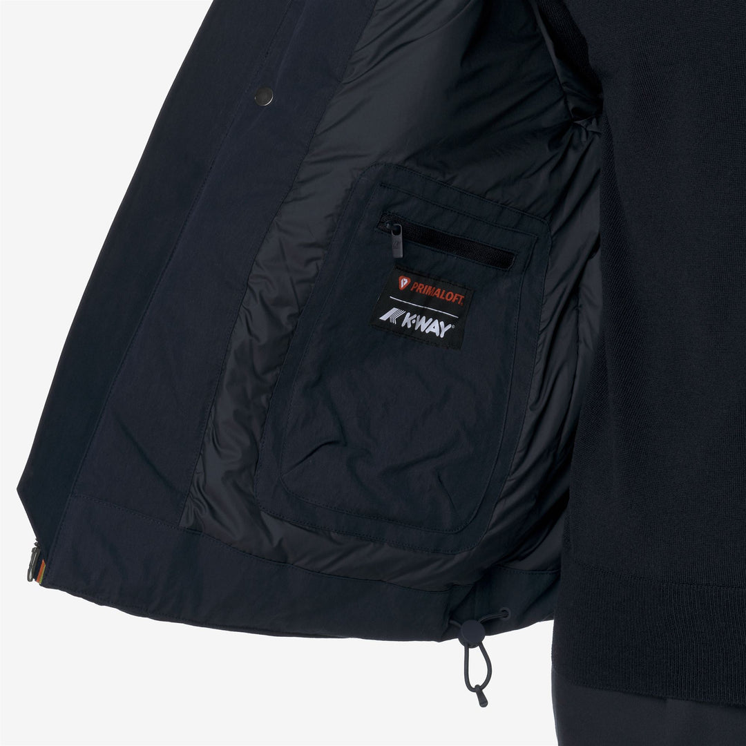 Blue Men's Short Cotton Parka with PrimaLoft Padding main