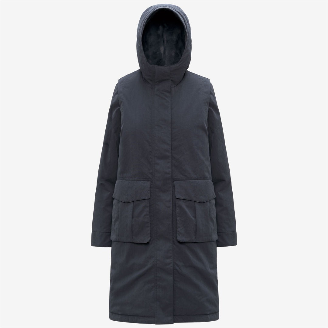 BRUNIL COTTON FEEL - Jackets - Long - Woman - BLUE AIRFORCE-BLUE AIRFORCE FUR 01