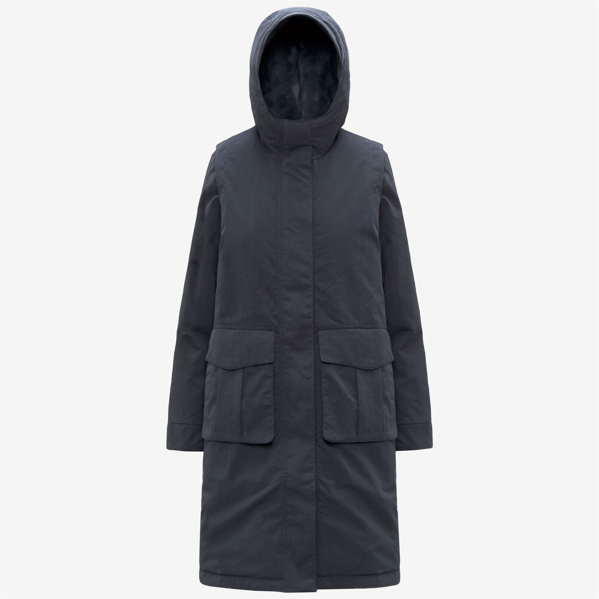 Jackets_WOMAN_BRUNIL COTTON FEEL_Long_Blue Airforce-Blue Airforce FUR - Blue Airforce - - Commercial 1